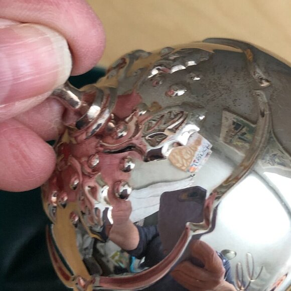 Vintage 1997 Holly Bell by Reed & Barton Silver Plated Christmas Ornament in Box - Picture 6 of 8